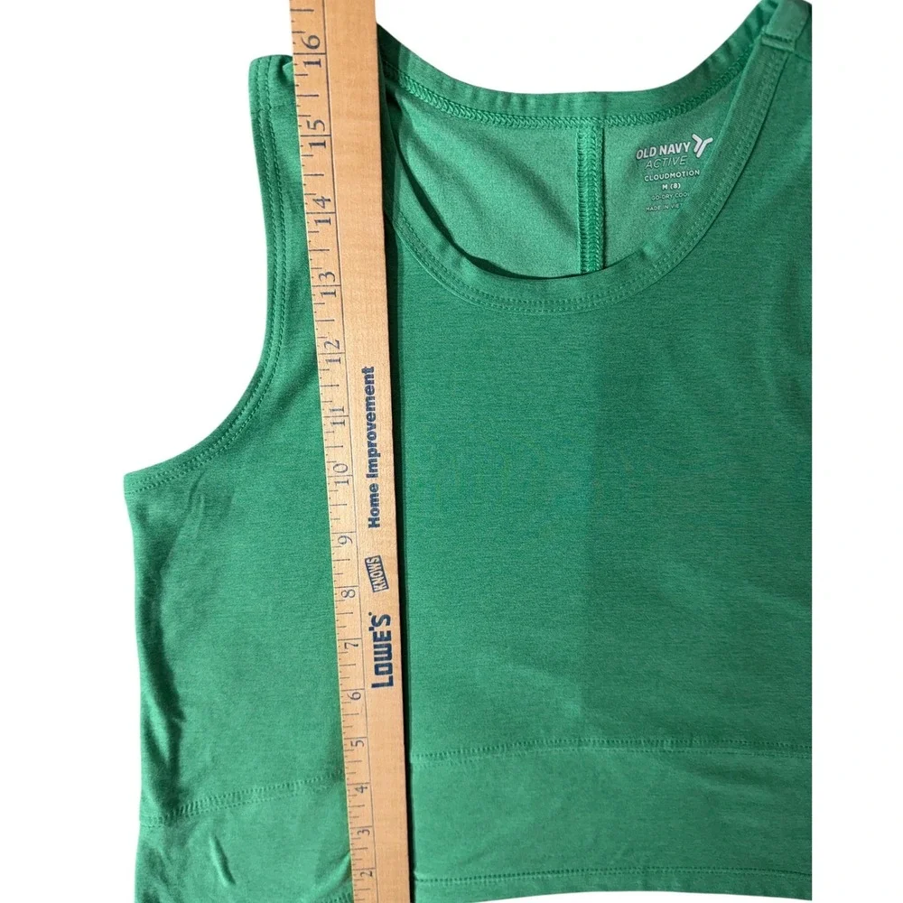 Old Navy Green Tank Top Active CloudMotion Green Racerback Performance Size M
